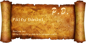 Pálfy Dániel névjegykártya